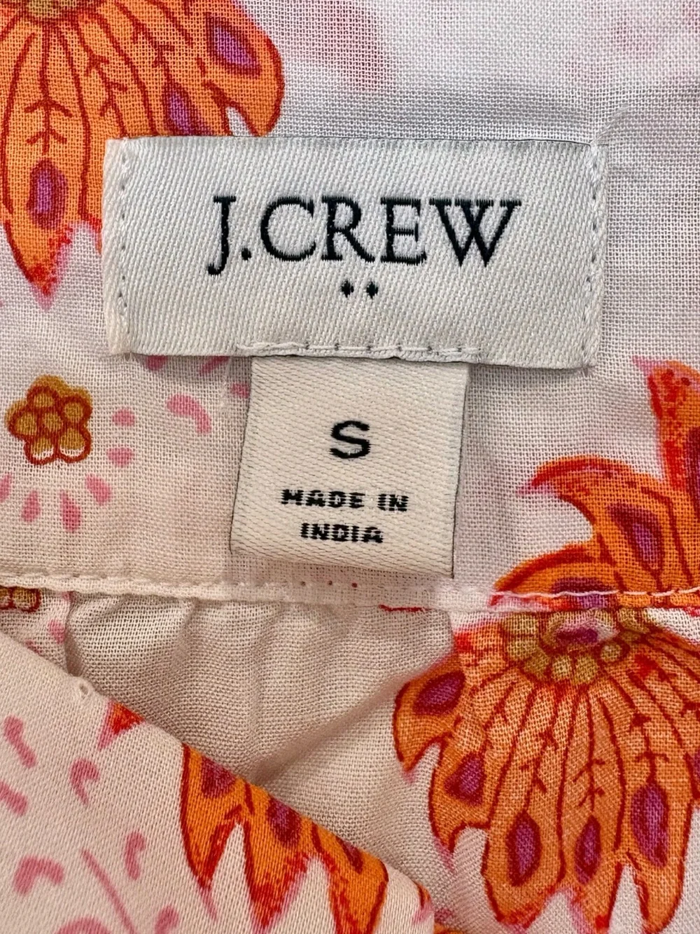 J. Crew Floral Square Neck Ruffle Detail Peasant‎ Blouse Small Lightweight Chic